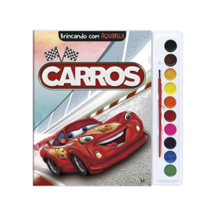 Livro Para Colorir Brincando Com Aquarela Carros