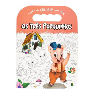Livro Para Colorir Com Alça Os Três Porquinhos