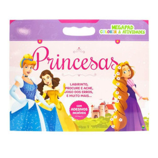 Livro Para Colorir e Atividades Megapad Princesas