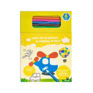 Livro Para Colorir Kit de Pintura do Pequeno Artista Amarelo