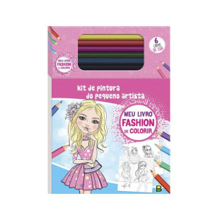 Livro Para Colorir Kit de Pintura do Pequeno Artista Fashion