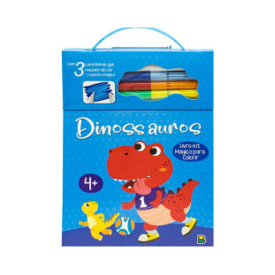 Livro Para Colorir Kit Mágico Dinossauros