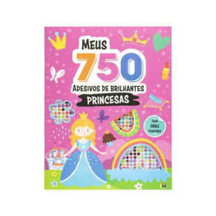 Livro Para Colorir Meus 750 Adesivos De Brilhantes Princesas
