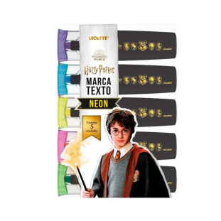 Marca-Texto Harry Potter Kit C/5 Cores LeoArte