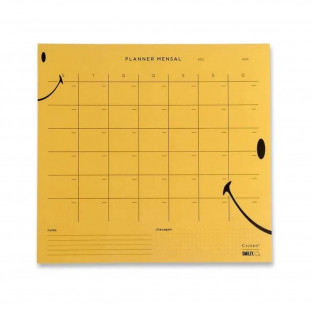 Planner Mensal Bloco Cicero Smiley Amarelo 29,7x27cm 18fls