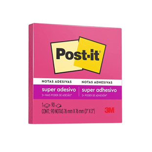 Post-it Colorido Adesivo Pink Neon 76x76mm 90F