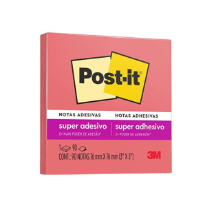 Post-it Colorido Adesivo Rosa Poppy 76x76mm 90F
