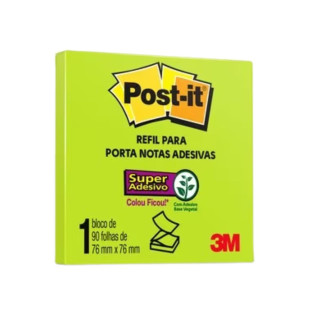 Post-it Colorido Adesivo Verde Neon 76x76mm 90F