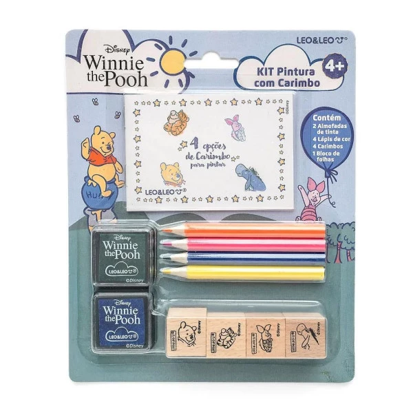Kit Pintura com Carimbo Ursinho Pooh Leo&Leo