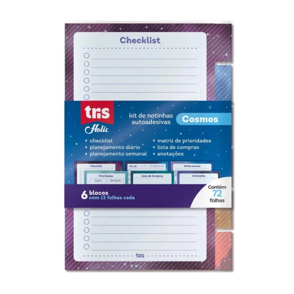 Kit De Notas Autoadesivas Holic Cosmos 72Fls TRIS