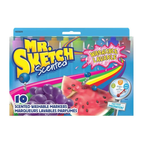 Canetinha Hidrográfica Com Cheirinho Kit c/ 10 cores Mr. Sketch