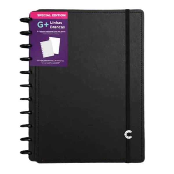 Caderno Inteligente G+ Black Linhas Brancas Special Edition