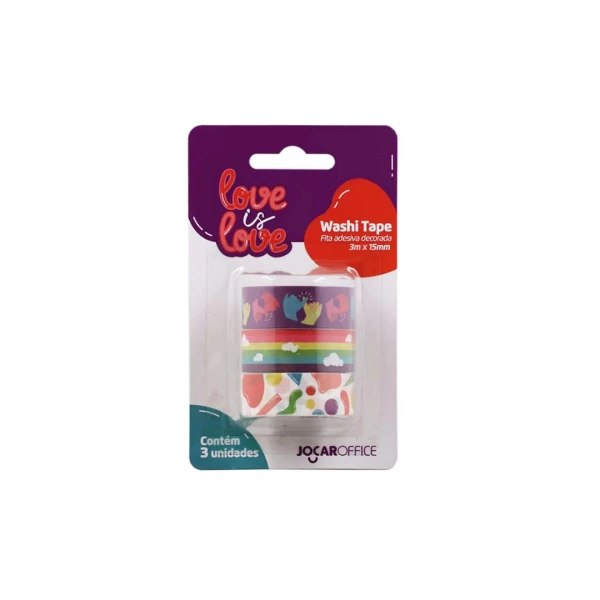 Washi Tape Love is Love Kit c/3 Unid - Jocar Office