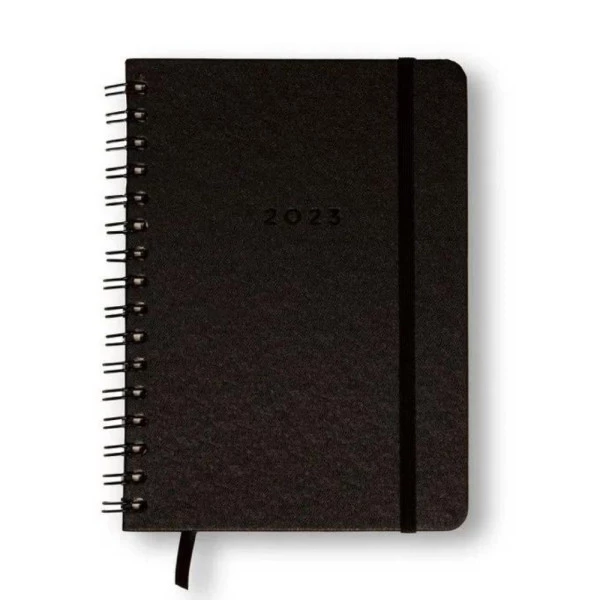 Agenda Planner Wire-o 2023 Clássica Semanal A5 Preto