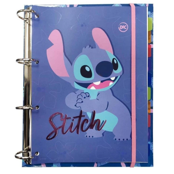 Fichário Universitário Caderno Argolado Stitch