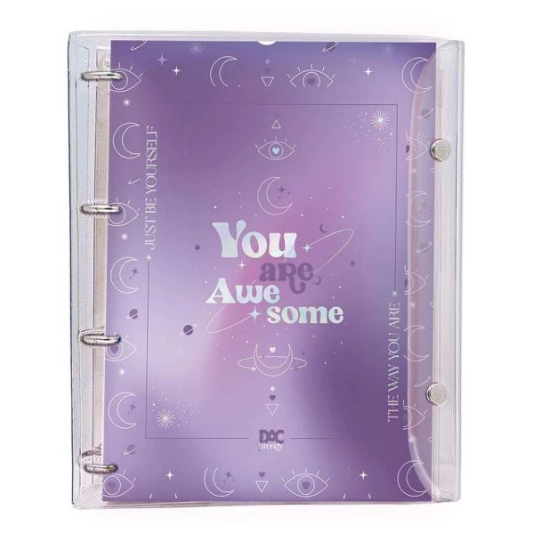 Fichário Universitário Caderno Argolado Cristal Trendy Purple