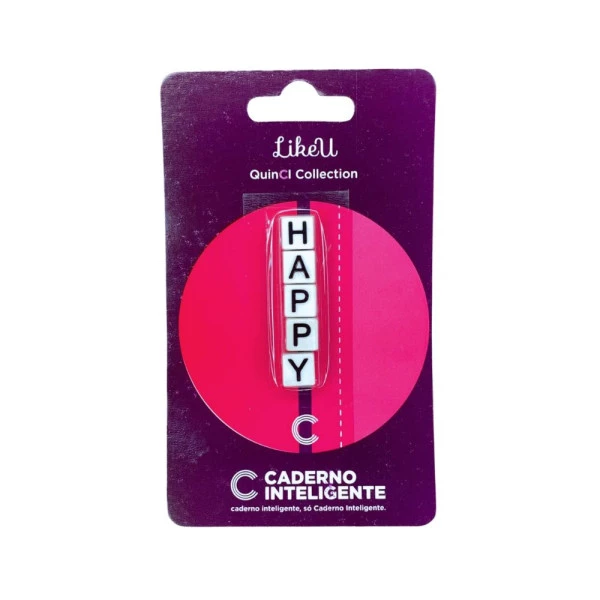 Acessório Caderno Inteligente Pingente LikeU QuinCI Happy