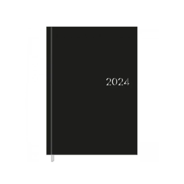 Agenda Diária 2024 Costurada Tilibra Napoli Preto 134x192mm