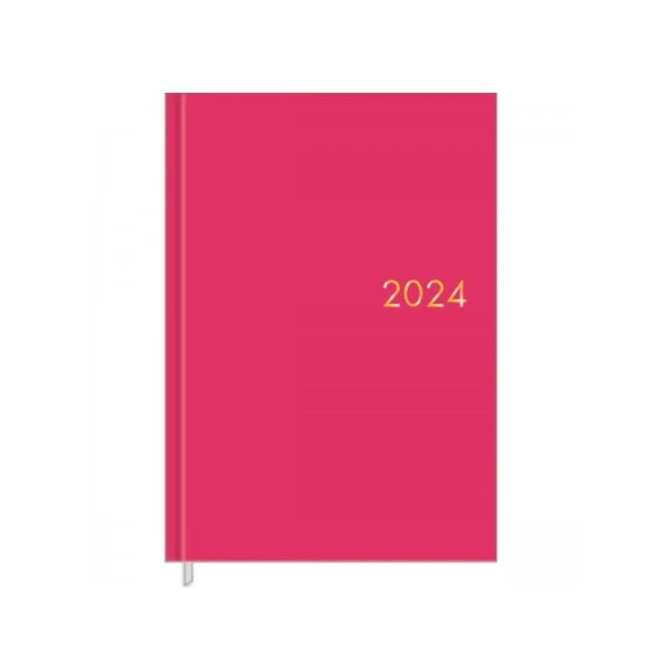 Agenda Diária 2024 Costurada Tilibra Napoli Rosa 134x192mm