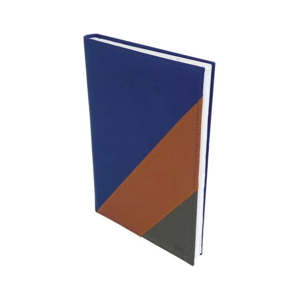 Agenda Diária 2024 DAC Azul & Marrom & Cinza 134x190mm