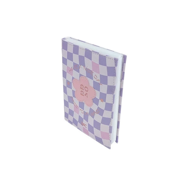 Agenda Diária 2024 DAC Quadriculado Rosa Mini 102x139mm