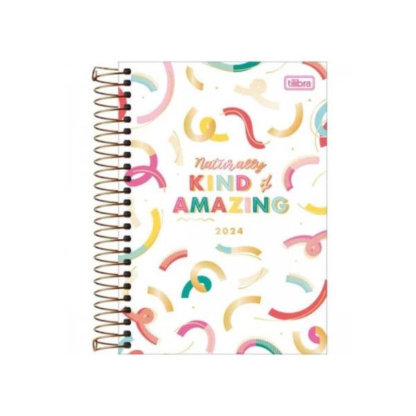 Agenda Diária 2024 Tilibra Be Nice Amazing 14x20cm