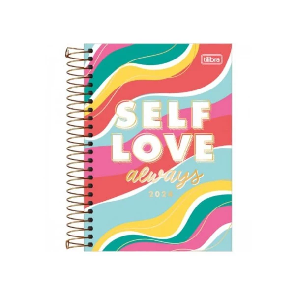 Agenda Diária 2024 Tilibra Be Nice Self Love 14x20cm