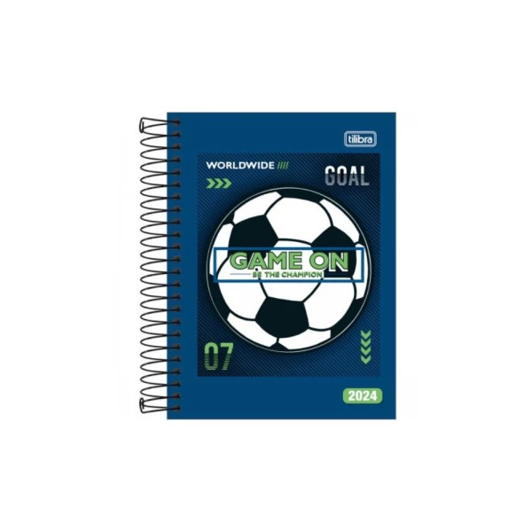 Agenda Diária 2024 Tilibra D+ Masculino Goal 117x164mm