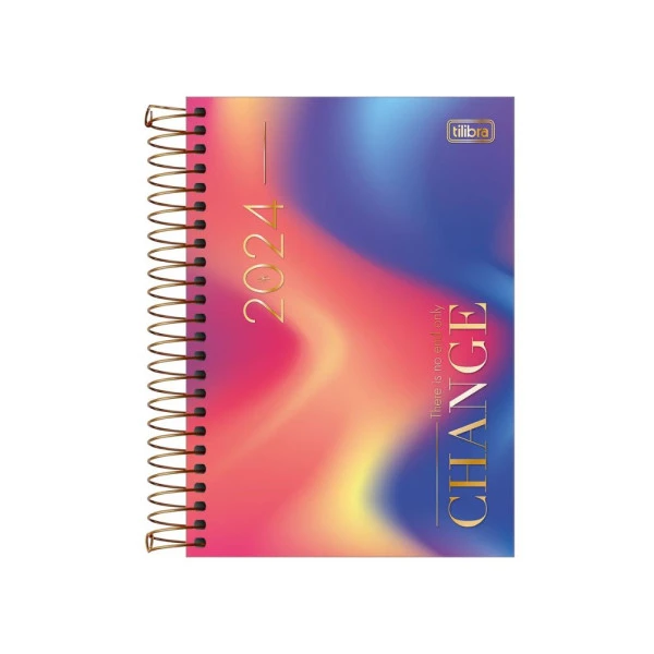 Agenda Diária 2024 Tilibra Great Change Azul 140x200mm
