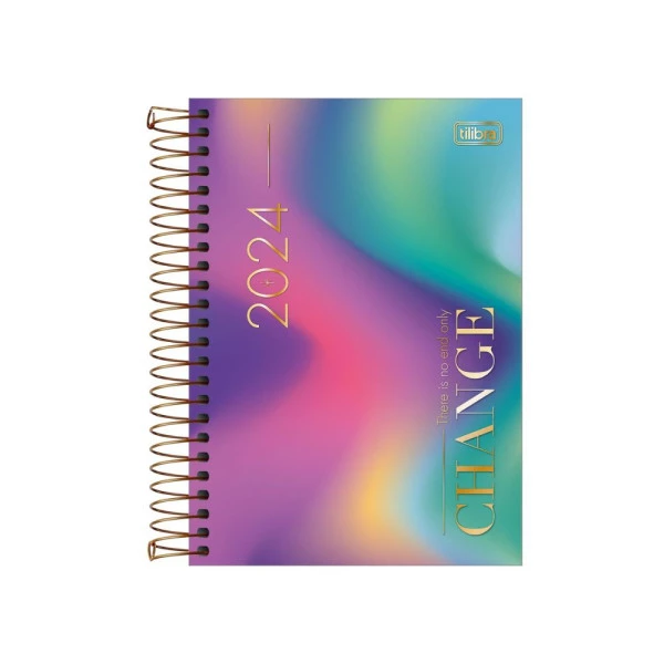 Agenda Diária 2024 Tilibra Great Change Verde 140x200mm