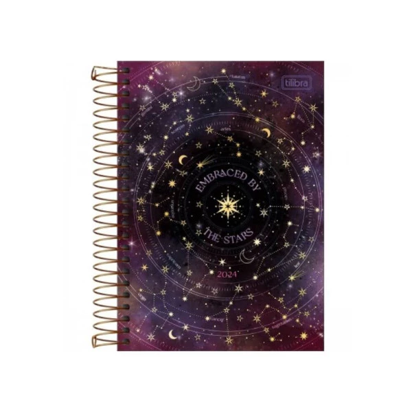 Agenda Diária 2024 Tilibra Magic Stars 14x20cm