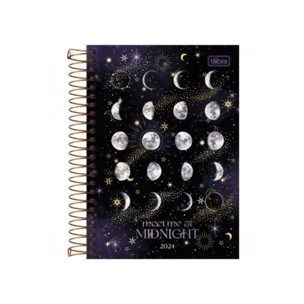 Agenda Diária 2024 Tilibra Magic Midnight 14x20cm