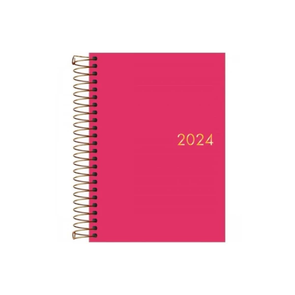 Agenda Diária 2024 Tilibra Napoli Rosa 129x187mm