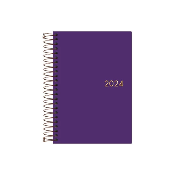 Agenda Diária 2024 Tilibra Napoli Roxo 129x187mm