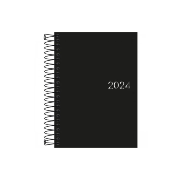 Agenda Diária 2024 Tilibra Napoli Preto 129x187mm