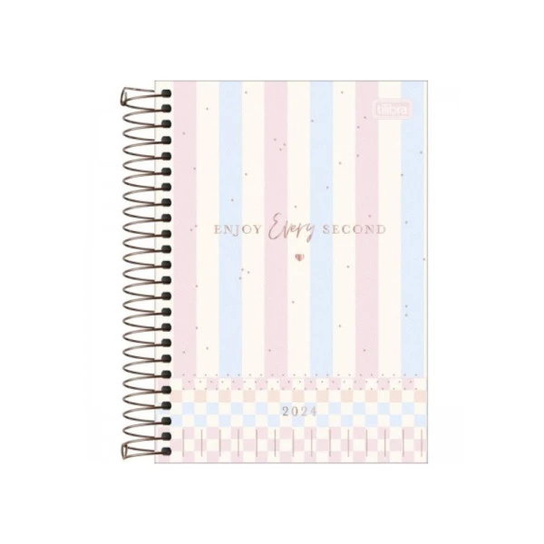 Agenda Diária 2024 Tilibra Soho Listras 14x20cm