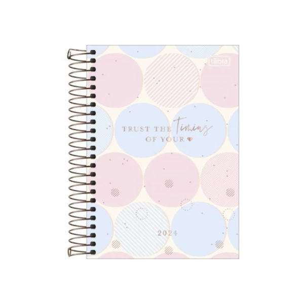 Agenda Diária 2024 Tilibra Soho Círculos 14x20cm