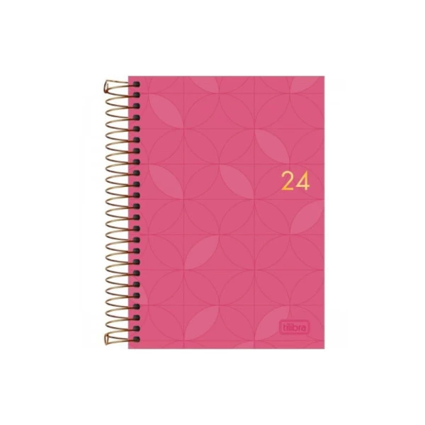 Agenda Diária 2024 Tilibra Spot Rosa 129x187mm