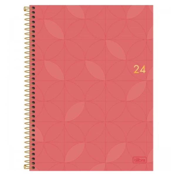 Agenda Diária 2024 Tilibra Spot Coral 200x275mm