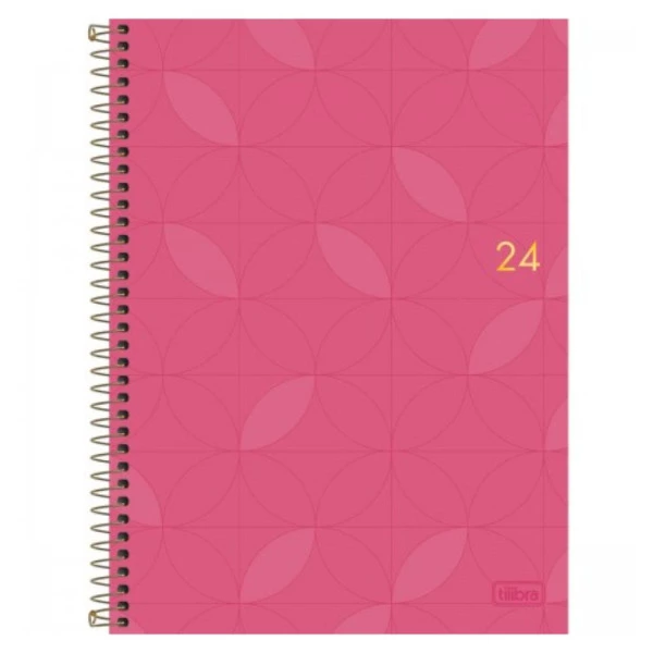 Agenda Diária 2024 Tilibra Spot Rosa 200x275mm