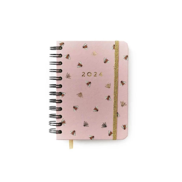 Agenda Planner 2024 Cicero Melissa Diário Wire-o Colmeia 11x16cm