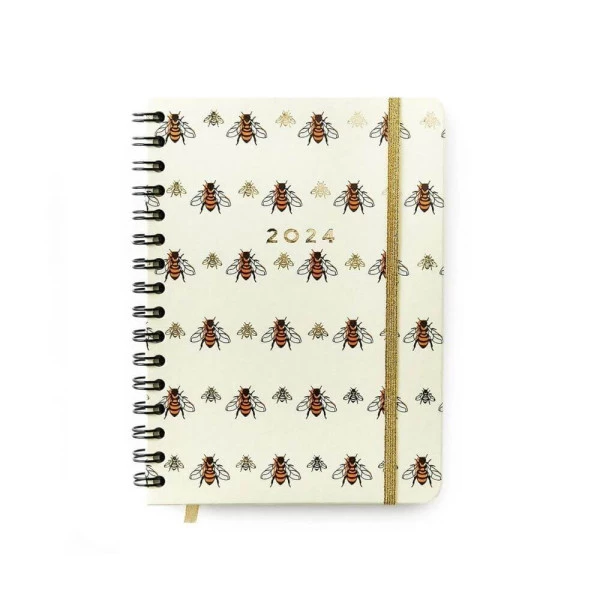 Agenda Planner 2024 Cicero Wire-o Melissa Favo De Abelhas A5