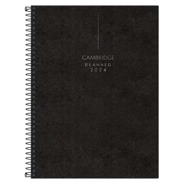 Agenda Planner 2024 Tilibra Cambridge Preto 20x27;5 cm