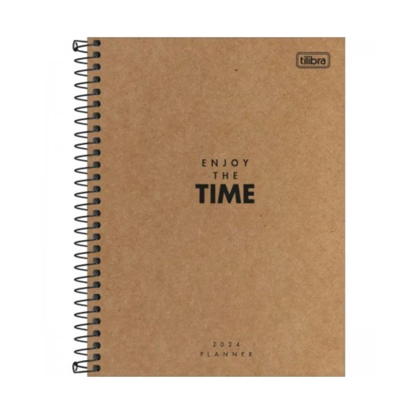 Agenda Planner 2024 Tilibra Kraftwork Enjoy The Time 177x240mm