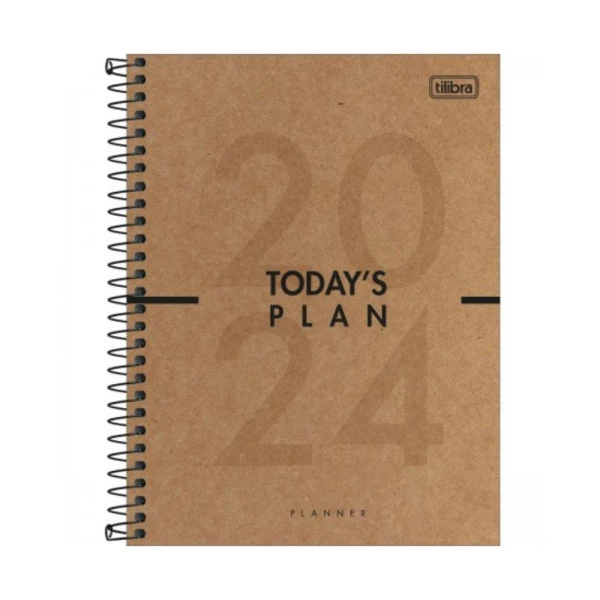 Agenda Planner 2024 Tilibra Kraftwork Today's Plan 177x240mm