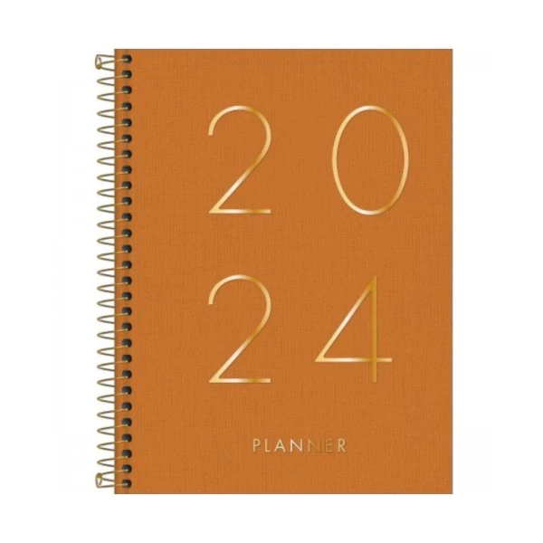 Agenda Planner 2024 Tilibra Lume Amarelo 177x240mm
