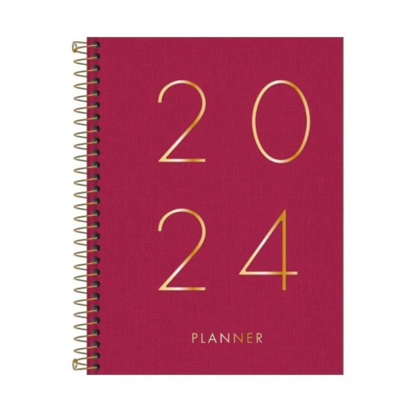 Agenda Planner 2024 Tilibra Lume Rosa 177x240mm