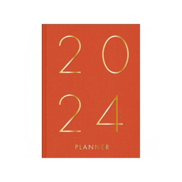 Agenda Planner 2024 Tilibra Lume Laranja 135x192mm