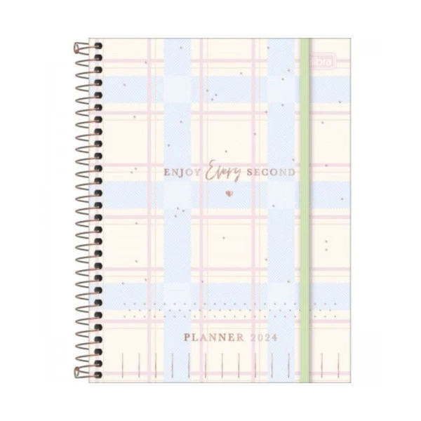 Agenda Planner 2024 Tilibra Soho Quadriculado 177x240mm