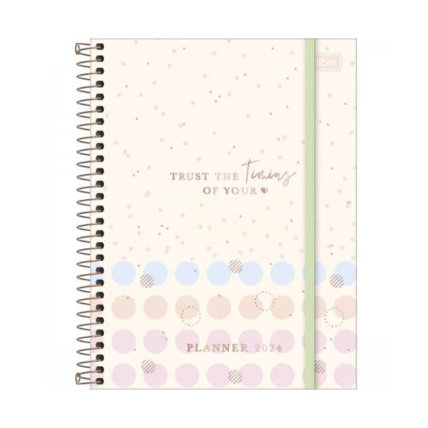 Agenda Planner 2024 Tilibra Soho Bolinhas 177x240mm
